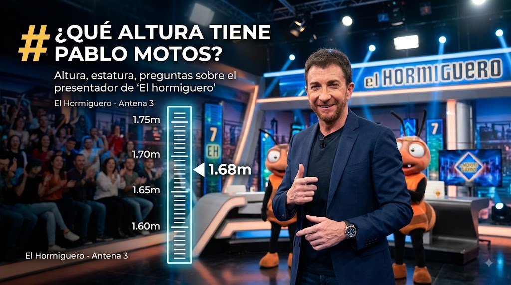 Qué altura tiene Pablo Motos